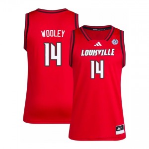 Adrian Wooley #14 Louisville Cards Red Men Basketball University Jersey | Cards Fan Essentia 14124492