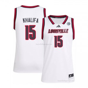 Louisville Cards Aly Khalifa #15 Replica College Basketball Jersey | Men White Gameday Hoops 10955445