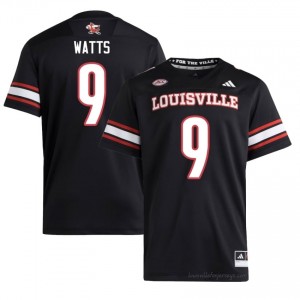 Antonio Watts #9 Cardinals Men Black Jersey | NCAA Football ACC Game-Day Gear 60177475
