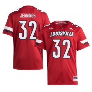Braxton Jennings #32 Embroidery Football Jersey | Louisville Cards Red Men Licensed NCAA 19704400