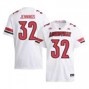UL Cardinals Braxton Jennings #32 Replica Player Jersey | Men White Gameday Football 47331387