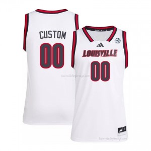 Officially Licensed Custom #00 Gameday Basketball Jersey | Louisville Cardinals White Men NCAA 29743647