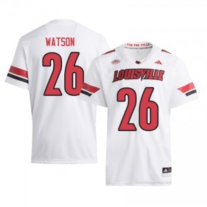 Louisville Cardinals Duke Watson #26 White Jersey | Men NCAA Licensed Football Fan Gear 90817455
