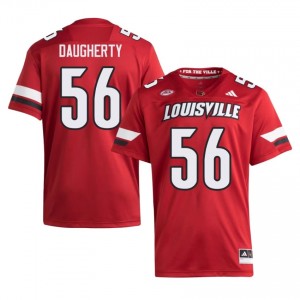 Eryx Daugherty #56 Embroidery Football Jersey | Cardinals Red Men Licensed NCAA 51822767