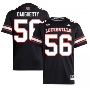 Eryx Daugherty #56 Louisville Cards Men Black Officially Licensed NCAA Football Jersey 28351010