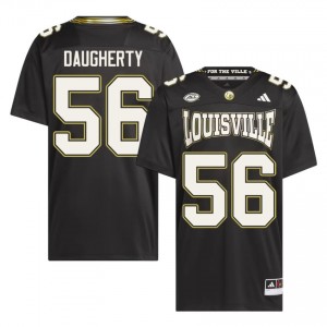 Louisville Cardinals Eryx Daugherty #56 Replica Football For the Ville Jersey | Men Black Gameday NCAA 94276402