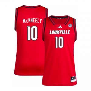 Isaac McKneely #10 Embroidery Basketball Jersey | UL Cardinals Red Men Licensed NCAA 54408829
