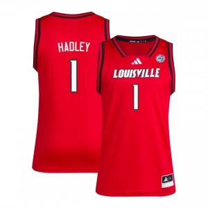 J'Vonne Hadley #1 Embroidery Basketball Jersey | UL Cardinals Red Men Licensed NCAA 11466732