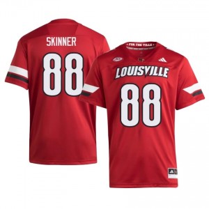 Jaleel Skinner #88 UL Cardinals Red Men Football | NCAA-Approved Teamwear 25935329