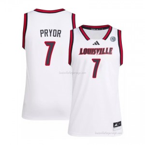 Officially Licensed Kasean Pryor #7 Gameday Basketball Jersey | UL Cardinals White Men NCAA 39892698
