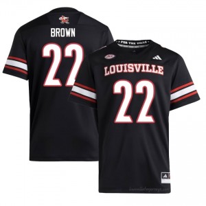 Keyjuan Brown #22 Cardinals Men Black Jersey | NCAA Football ACC Game-Day Gear 68423824