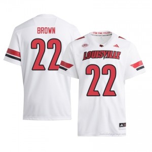 UL Cardinals Keyjuan Brown #22 White Jersey | Men NCAA Licensed Football Fan Gear 55815476