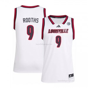 Officially Licensed Khani Rooths #9 Gameday Basketball Jersey | Louisville Cardinals White Men NCAA 33067257