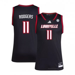 Kobe Rodgers #11 UL Cardinals Men Black Officially Licensed NCAA Basketball Jersey 67662446