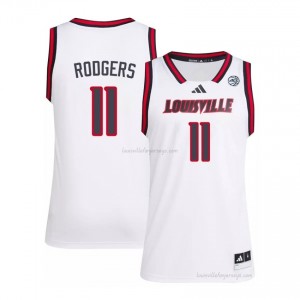 Louisville Cards Kobe Rodgers #11 Replica NCAA Basketball Jersey | Men White Gameday Hoops 15463267