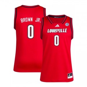 Mikel Brown Jr. #0 Embroidery Basketball Jersey | UL Cardinals Red Men Licensed NCAA 57396403