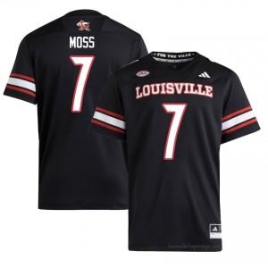 Miller Moss #7 Louisville Cardinals Men Black Jersey | NCAA Football ACC Game-Day Gear 88235052