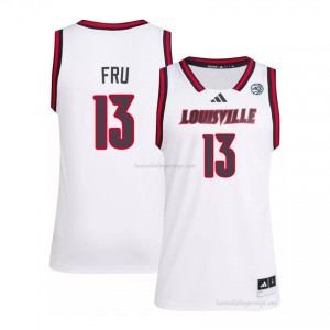 Officially Licensed Sananda Fru #13 Gameday Basketball Jersey | Louisville Cardinals White Men NCAA 52348119