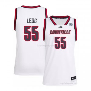 Officially Licensed Spencer Legg #55 Gameday Basketball Jersey | Louisville Cardinals White Men NCAA 87882463