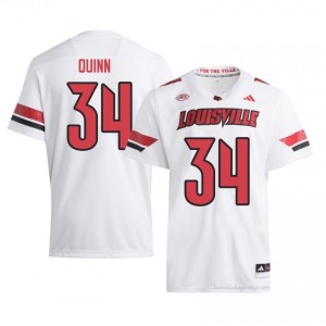 Louisville Cards TJ Quinn #34 White Jersey | Men NCAA Licensed Football Fan Gear 40216244