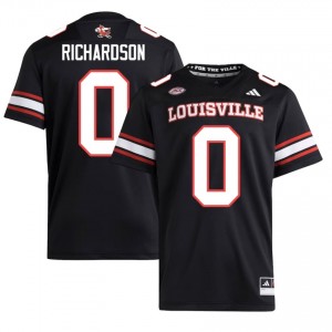 Tre Richardson #0 Cardinals Men Black Officially Licensed NCAA Football Jersey 55960254