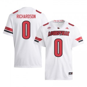 UL Cardinals Tre Richardson #0 Replica NCAA Jersey | Men White Gameday Football 96630360