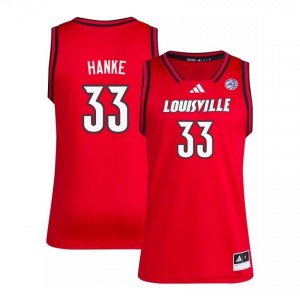 Will Hanke #33 Louisville Cards Red Men Basketball High School Jersey | Cards Fan Essentia 26400273