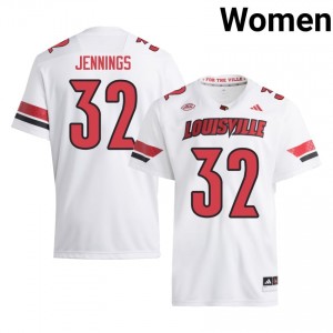 Officially Licensed Braxton Jennings #32 Gameday Football Jersey | Cardinals White Women NCAA 57160691