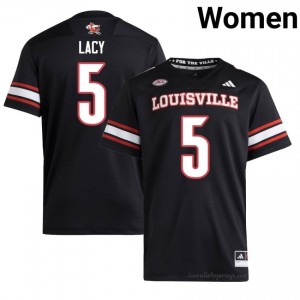 Caullin Lacy #5 Louisville Cardinals Women Black Jersey | NCAA Football ACC Game-Day Gear 33462898