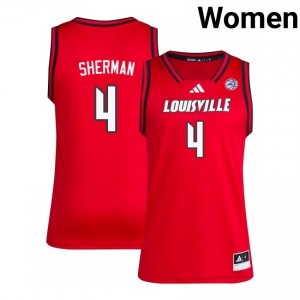 Cole Sherman #4 Cardinals Red Women Basketball Player Jersey | Cards Fan Essentia 94104685