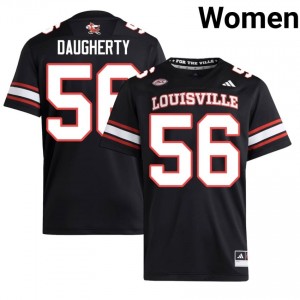 UL Cardinals Eryx Daugherty #56 Replica Football Jersey | Women Black Gameday NCAA 95370131