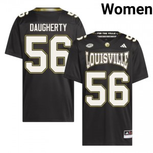Officially Licensed Eryx Daugherty #56 Gameday Football For the Ville Jersey | Cardinals Black Women NCAA 67457612