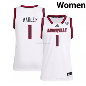 Officially Licensed J'Vonne Hadley #1 Gameday Basketball Jersey | Louisville Cardinals White Women NCAA 28975496