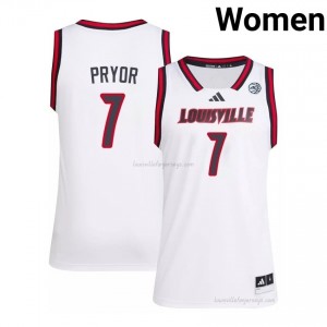 Cardinals Kasean Pryor #7 Replica College Basketball Jersey | Women White Gameday Hoops 19708216