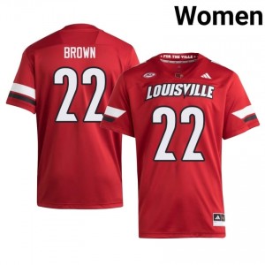 Keyjuan Brown #22 UL Cardinals Red Women Football | NCAA-Approved Teamwear 76609714