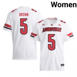 Officially Licensed Keyjuan Brown #5 Gameday Football Jersey | Cardinals White Women NCAA 47338578