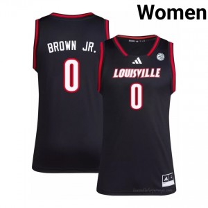 Louisville Cards Mikel Brown Jr. #0 Replica Basketball Jersey | Women Black Gameday NCAA 95709196
