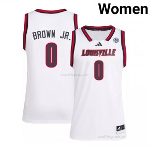 Officially Licensed Mikel Brown Jr. #0 Gameday Basketball Jersey | Louisville Cardinals White Women NCAA 54967050