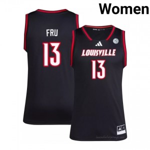 Sananda Fru #13 UL Cardinals Women Black Officially Licensed NCAA Basketball Jersey 92453721