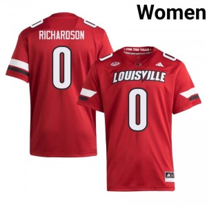 Tre Richardson #0 UL Cardinals Red Women Football College Jersey | Cards Fan Essentia 11583540