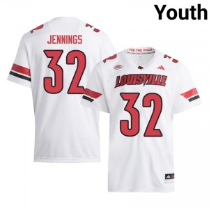 Louisville Cardinals Braxton Jennings #32 Replica University Jersey | Youth White Gameday Football 84607488