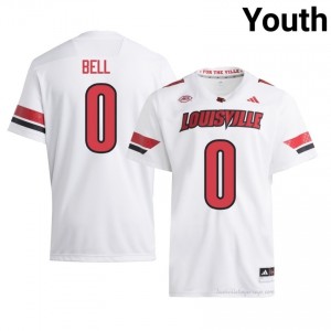 Cardinals Chris Bell #0 White Jersey | Youth NCAA Licensed Football Fan Gear 72268359