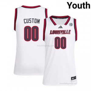 Officially Licensed Custom #00 Gameday Basketball Jersey | UL Cardinals White Youth NCAA 43230766