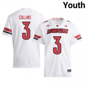 UL Cardinals Dacari Collins #3 White Jersey | Youth NCAA Licensed Football Fan Gear 98767979
