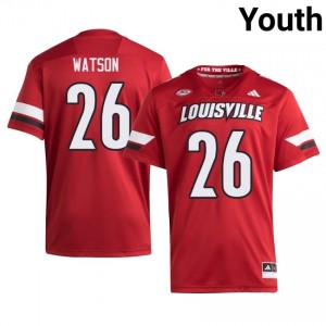 Duke Watson #26 Louisville Cards Red Youth Football | NCAA-Approved Teamwear 57478032