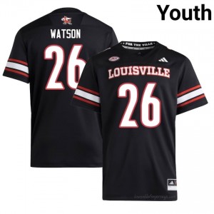 Duke Watson #26 Cardinals Youth Black Jersey | NCAA Football ACC Game-Day Gear 24788966