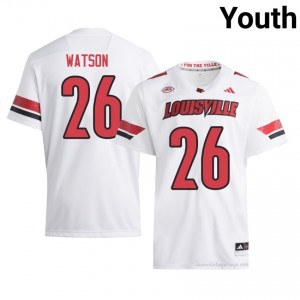 UL Cardinals Duke Watson #26 White Jersey | Youth NCAA Licensed Football Fan Gear 87006943