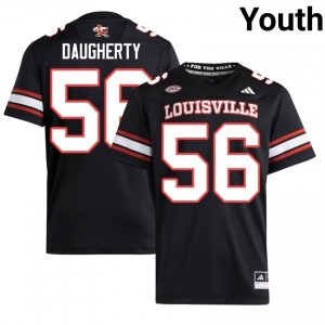 Eryx Daugherty #56 Cardinals Youth Black Officially Licensed NCAA Football Jersey 66407312