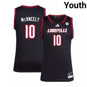 Isaac McKneely #10 UL Cardinals Youth Black Officially Licensed NCAA Basketball Jersey 52887740