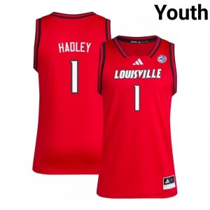 J'Vonne Hadley #1 Embroidery Basketball Jersey | Louisville Cardinals Red Youth Licensed NCAA 90292538